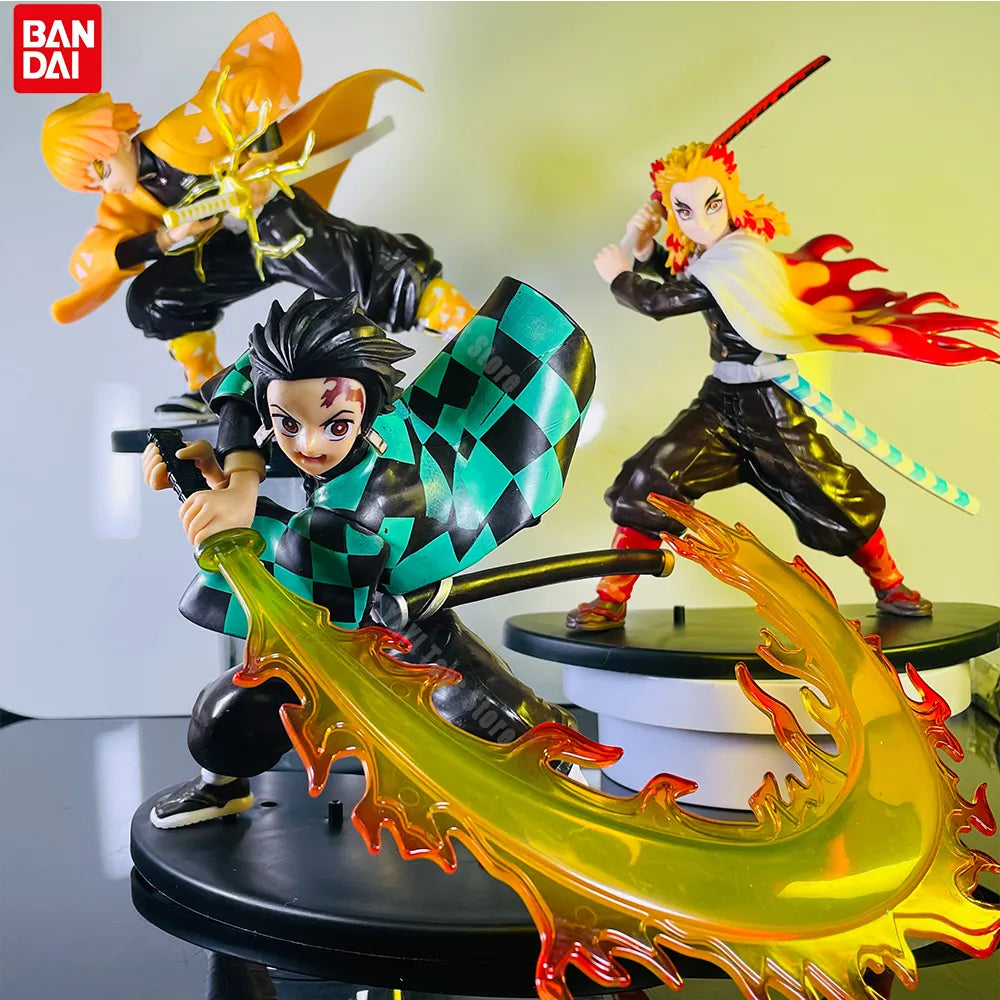 Hot Demon Slayer Anime Figure Tanjirou Agatsuma Zenitsu Kyoujurou Anime Model  Action Figure PVC collection Toy