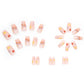 24P Cute Childlike Rainbow Nail Art Full Cover Artificial Fake Nails Wearing Reusable False Nails Ballerina Press on Nail Art