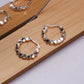 925 Sterling Silver  hoop Earrings Simple Temperament Exquisite