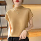 Summer Female T-shirts Short Sleeve Women O-neck Solid Color Tee Mock Neck Casual Soft T Shirt