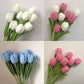 1PC Knit Flowers Tulips Hand Knitted Fake Flowers Bouquet Wedding Decoration Hand-woven Home Table Decorate Knitting Bouquets