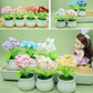 Mini Cute Style DIY Handwoven Simulation Pot Flower Planting Thread Crochet Knitted Finished