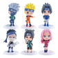 6 Pcs/Lot NARUTO Sasuke Gaara Uchiha Madara Figure 7-8cm 2 Style Personality Base Mini Figurines