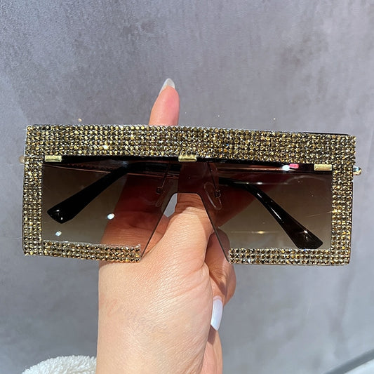 Metal Frame Rimless Sunglasses Women Fashion Vintage Shades Eyewear Female Bling Goggle Sun Glasses