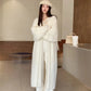 Autumn/Winter Lazy Style Loose Knee Length Thickened Pure Imitation Mink Fleece Knitted Sweater Cardigan Coat