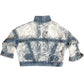 Streetwear Women Lace Hook Flower Hollow New Patchwork Frayed Edges Hole Denim Jacket Summer Long Sleeve Casual Veste Femme