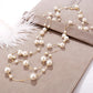 Long elegant Pearl Necklace sweater chain pendant accessories