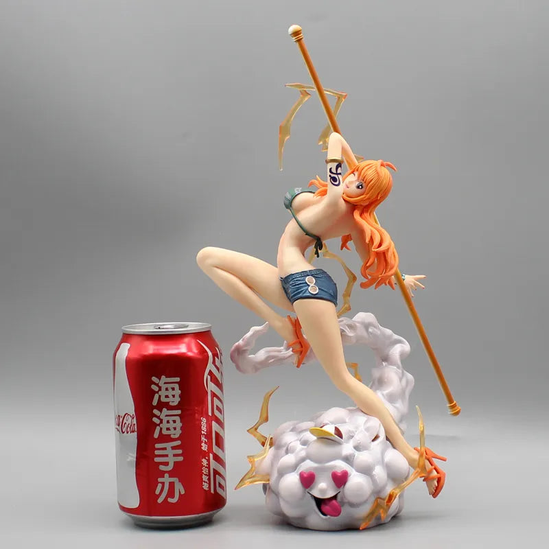 30cm One Piece Anime Figures Nami Figure Zeus Action Figurine Sexy PVC Gk Statue Collectible Model Decoration Ornament Toy Gift