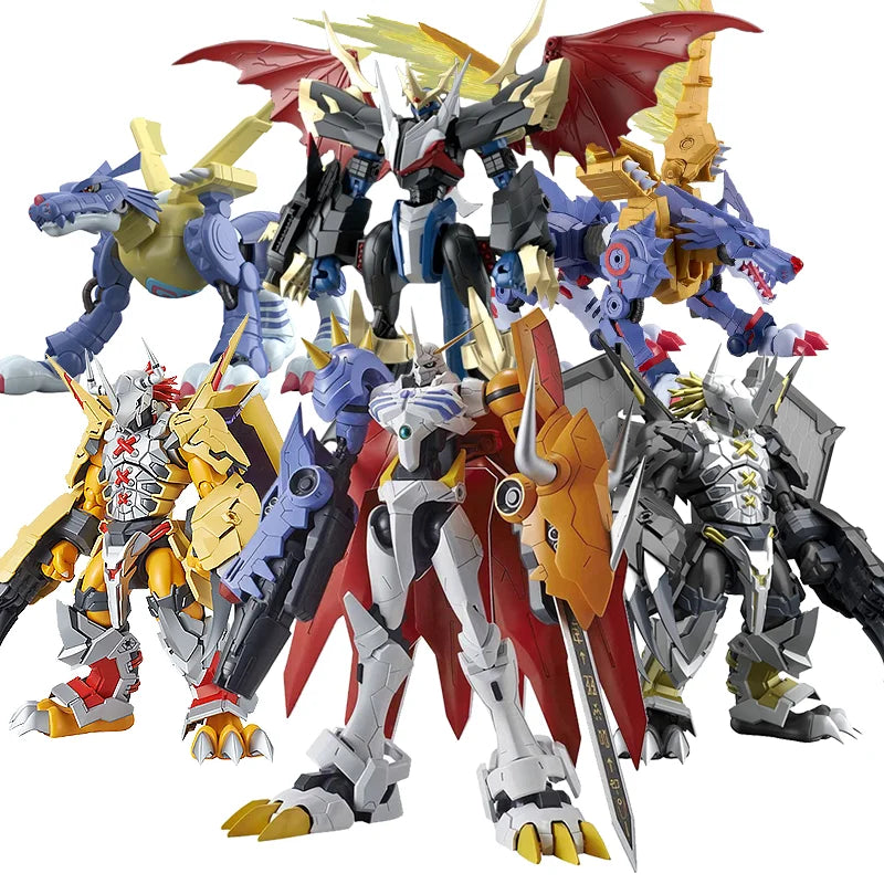 Anime Digimon Adventure War Greymon Garurumon Dukemon Action Figure Toys Collectible Model