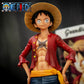 28cm Anime Figure Confident Smiley Luffy Three Form Face Changing Doll Action Figurine Model Toys  Kits