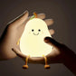 RGB Pear Shape USB Rechargeable Dimmable Bedroom Light Silicone Lamp