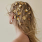 4PCS Alloy Gold Flower Hair Clips Metal Butterfly Barrettes Girl Duck Clip Hairpin Rhinestones Hair Snap Clips