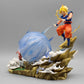 22cm Dragon Ball Z Anime Figure Son Goku Vs Buu Battle Goku Figure Gk Figurine Model Pvc Statue Collectible Decoration Doll Toy