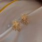 Fashion Jewelry Personality Firework flowers Earrings Metal Copper Inlaid Zircon Earrings