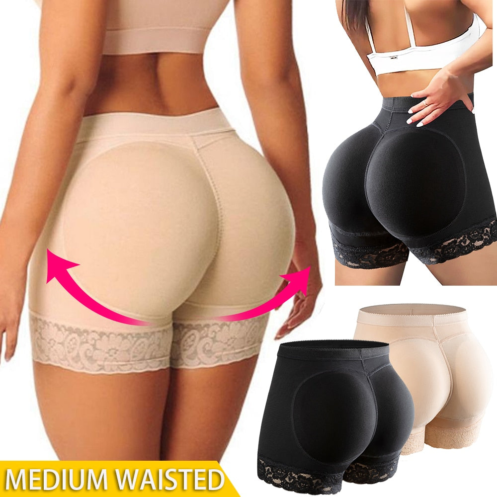 Women Butt Lifter Panties Body Shaper High Waist Cinchers Push Up Seamless Pads Fake Hip Lifting Shapewear