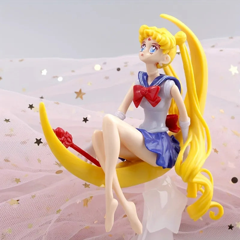 15CM Anime Sailor Moon PVC Doll Girl Toy Cake Decoration Action Figures Model Car Ornament Children Birthday Gift Doll Co