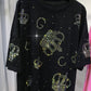 Rhinestone Graphic T-shirts Luxury Large Size Tunic for Women Men Summer Cotton Womens Clothing Chubby