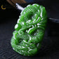 Natural Green Hetian Jade Dragon Pendant Hand-carved Jade Necklace Personalized Charm Jewelry Auspicious