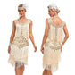 1920s Vintage Dress Beaded Sequin 30S Flapper Dresses Prom Big Neck Beaded Fringed Fashion Tassels