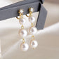 Long Tassel Simulated Pearl Clip on Earrings Bijoux Non Pierced Gold Color