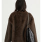 Women's Jacket Loose Casual Solid Overcoat New Female Plush Coat V-neck Outerwear Autumn Winter