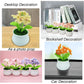 Mini Cute Style DIY Handwoven Simulation Pot Flower Planting Thread Crochet Knitted Finished