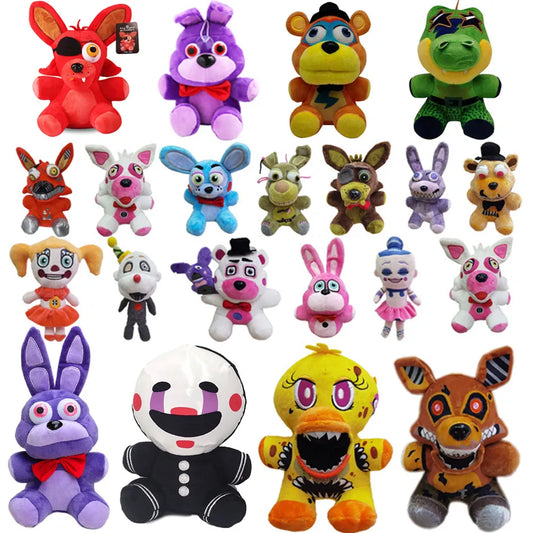 18cm FNAF Plush Toys Kawaii Freddys Animal Foxy Bonnie Bear Ribbit Stuffed Plush Toys In Stock Plush