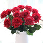 15pc Real Touch Rose Branch Latex Artificial Rose Bouquet Decor Home Gift Fake Flowers