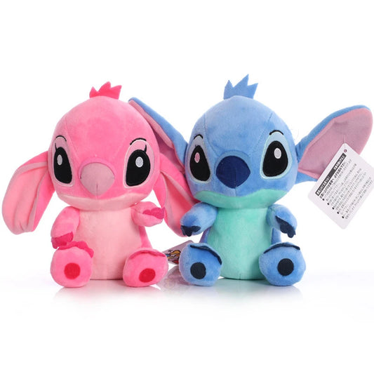 Cartoon Blue Pink Stitch Plush Dolls Anime Toys Lilo and Stitch 20CM Stich Plush Stuffed Toys