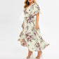 Fashion Plus Size Women Dress Floral Chiffon Flower Dress Bohemian Beach Summer Dresses