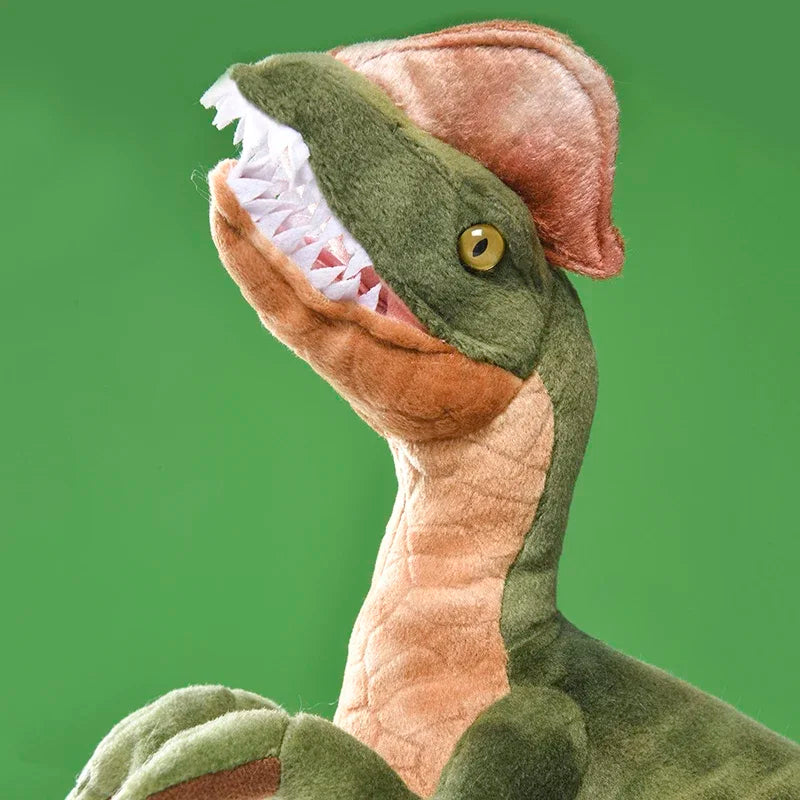 Cool Dilophosaurus Dinosaur Plush Toy Double Crested Lizard Figure Stuffed Toy Kawii Kids Doll