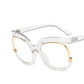 Rainbow Frame Fashion Retro Round Anti Blue Light Women Glasses Vintage Oversized Colourful Frame Clear Eyeglasses