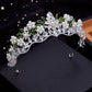 Gorgeous Crystal Flower Tiaras Bridal Jewelry Sets for Women Crown Choker Necklace Sets Wedding Bride Jewelry Set Accessory