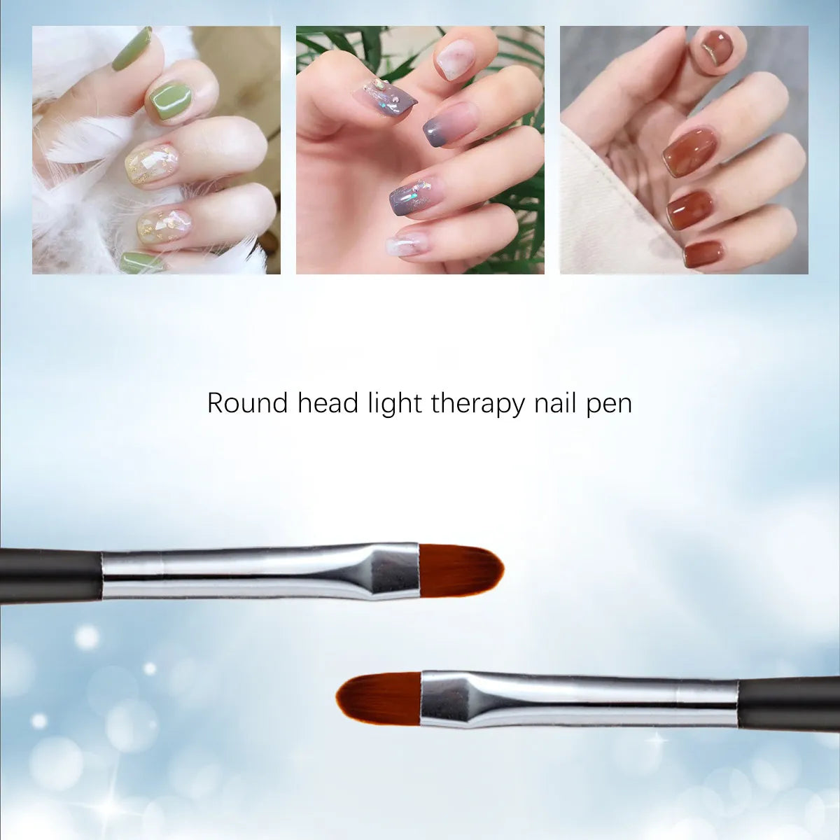 1Pc Nail Art Brush Black Handle Pattern Acrylic UV Gel Extension Coating Drawing Painting Pen DIY Manicure Accessories Nail Tool