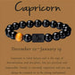 12 Constellation Zodiac Signs Beads Couples Bracelet Natural Black Onyx Stone Elastic Charm Bracelet