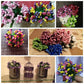 144PCS/Lot Artificial Flower Small Berries Stamen Wire Stem/Marriage Leaves DIY Wreath Wedding Scrapbooking Box Decoration Craft