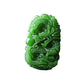 Natural Green Hetian Jade Dragon Pendant Hand-carved Jade Necklace Personalized Charm Jewelry Auspicious