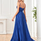 Elegant A-line Evening Dress Floor Lenght Backless Formal Deep V-neck Women Caicktail Wedding Party Prom Dresses