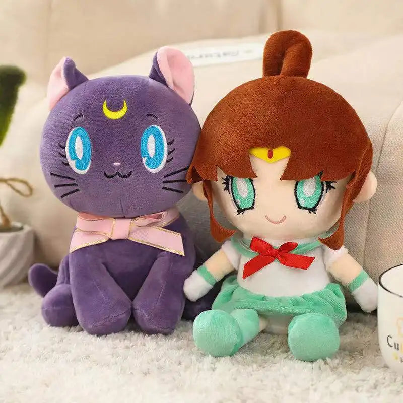 25CM Kawaii Sailor Moon Plush Toy Moon Cat Moon Hare Cute Girl Heart Filled Anime Doll