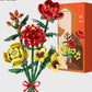 Flower Bouquet 3D Model Toy Mini Build Blocks for Girl Plant Potted Assemble Brick Decoration