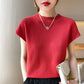 Summer Female T-shirts Short Sleeve Women O-neck Solid Color Tee Mock Neck Casual Soft T Shirt