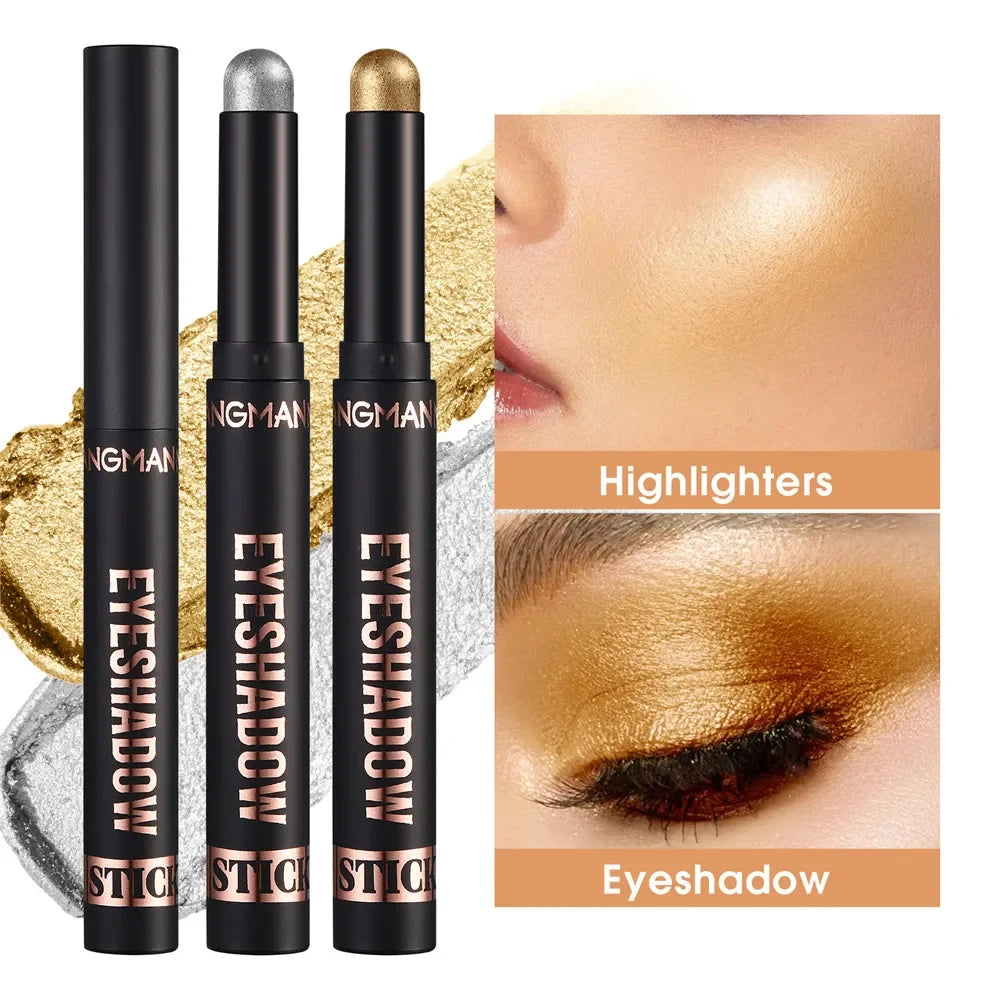 1PC Waterproof Pearlescent Eyeshadow Pencil Stick 8 Colors Lasting Glitter Shimmer Eye Shadow Highlighter Pen Eyes Makeup Tools