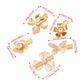 4PCS Alloy Gold Flower Hair Clips Metal Butterfly Barrettes Girl Duck Clip Hairpin Rhinestones Hair Snap Clips