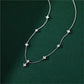 Inlaid Zircon Four-leaf Flower Chain Necklace Niche Light Accessories