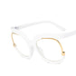 Rainbow Frame Fashion Retro Round Anti Blue Light Women Glasses Vintage Oversized Colourful Frame Clear Eyeglasses