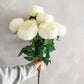 Simulation 10 Core-spun Peony Bouquets for Home Living Room Dining Table Wedding Decoration Fake Artificial Flowers