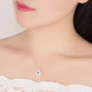 925 Sterling Silver Pink Purple Peach Blossom Necklaces Luxury Quality Jewelry