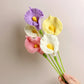 1PC Finished Hand-Knitted Crochet Flowers Artificial Calla Lily Fake Flowers Plants for Home Table Decor Wedding Bridal Bouquet