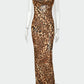 Leopard Print V-Neck Sexy Bodycon Long Dress Women Lace Up Backless Female Straps Party Beach Vestidos