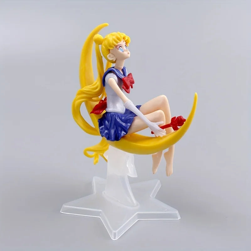 15CM Anime Sailor Moon PVC Doll Girl Toy Cake Decoration Action Figures Model Car Ornament Children Birthday Gift Doll Co